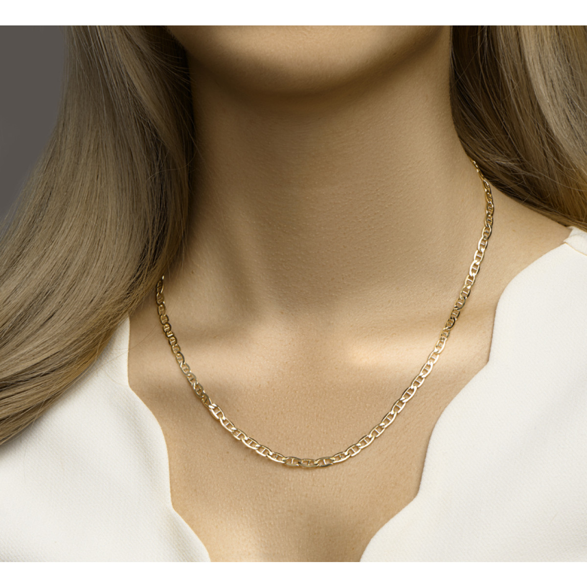 Gouden ketting anker 4.5 mm