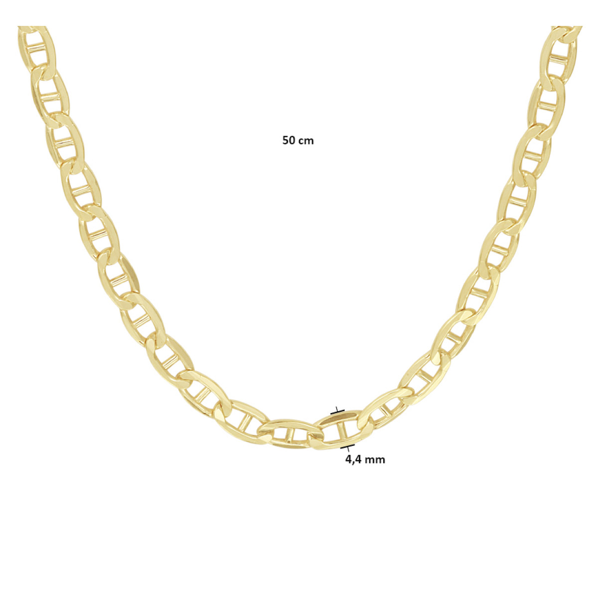 Gouden ketting anker 4.5 mm