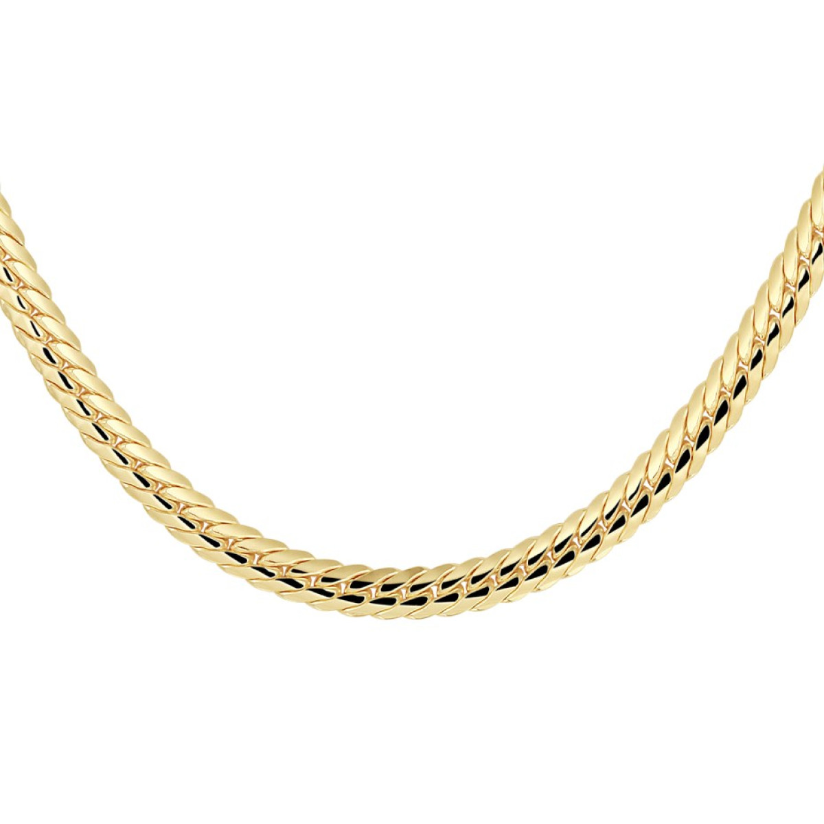Zilgold gourmet ketting - Lengte 45 cm