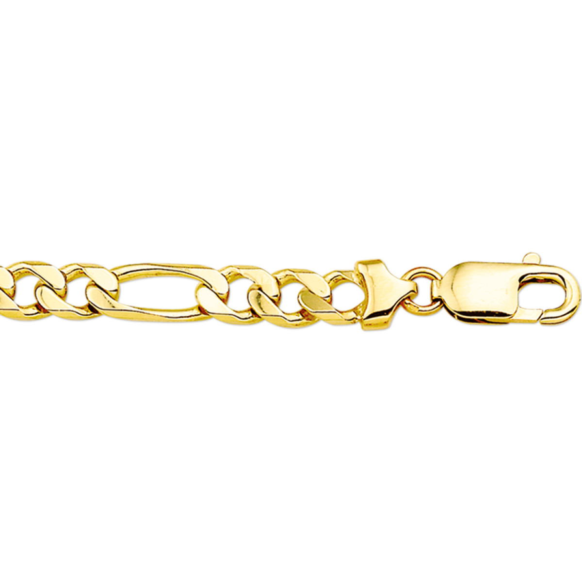 Gouden ketting mannen figaro 7 mm