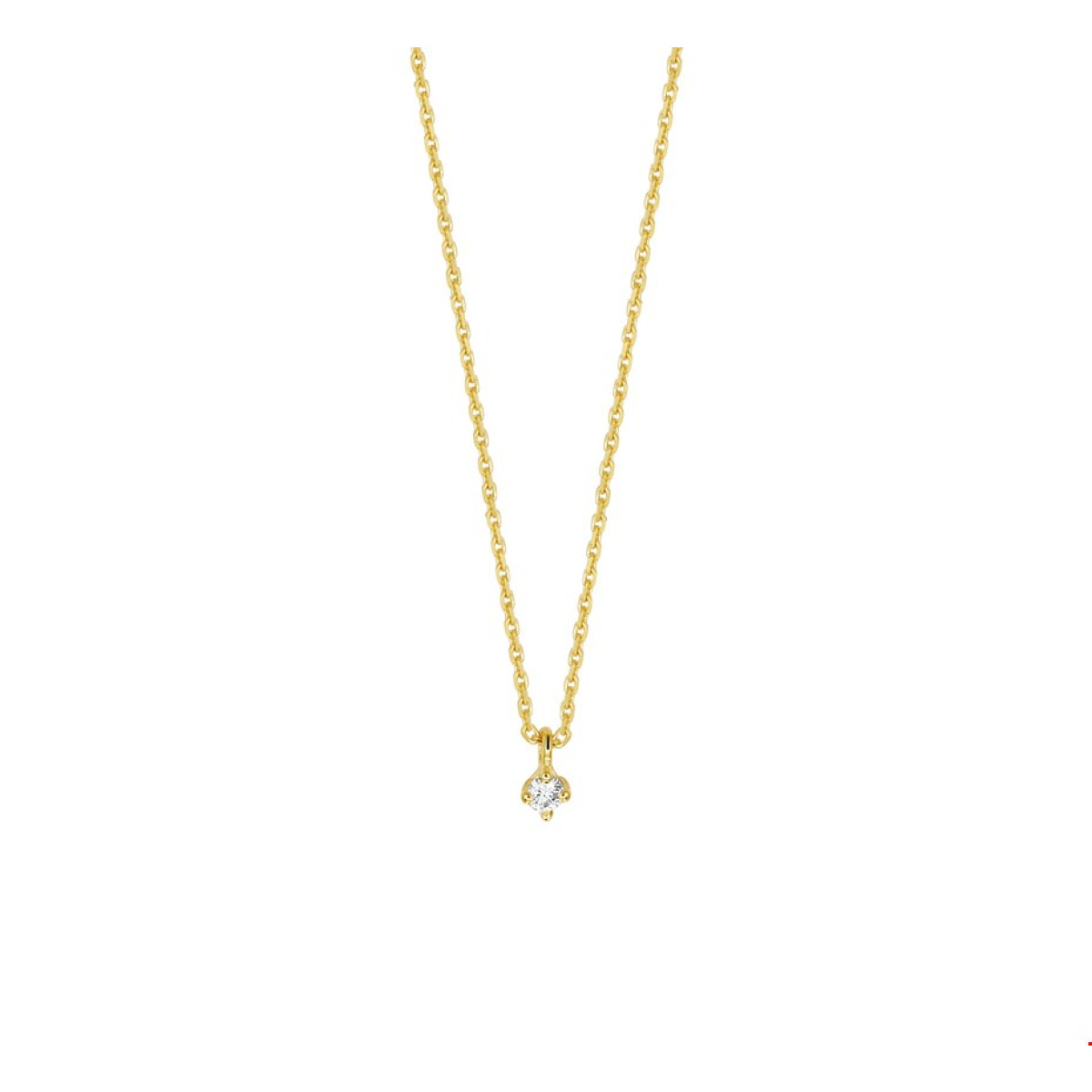 Gouden ketting met diamant