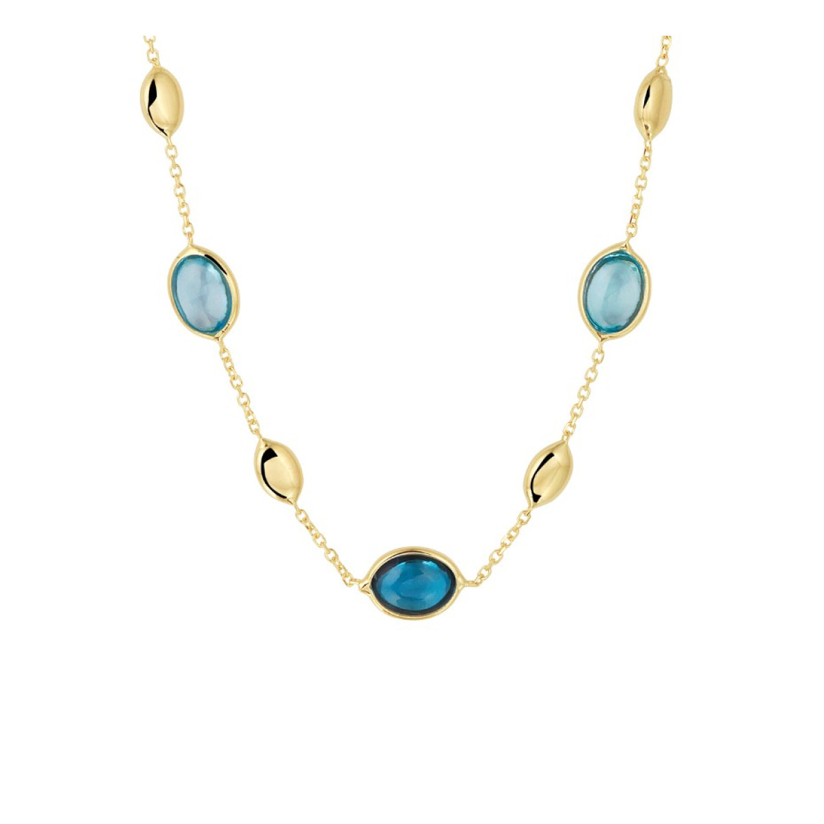 Gouden ketting met edelsteen topaas