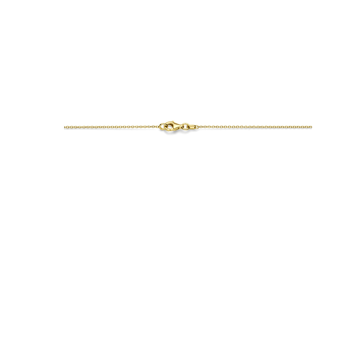Gouden ketting met glanzende bolletjes en witte zoetwaterparels - Lengte 45 cm