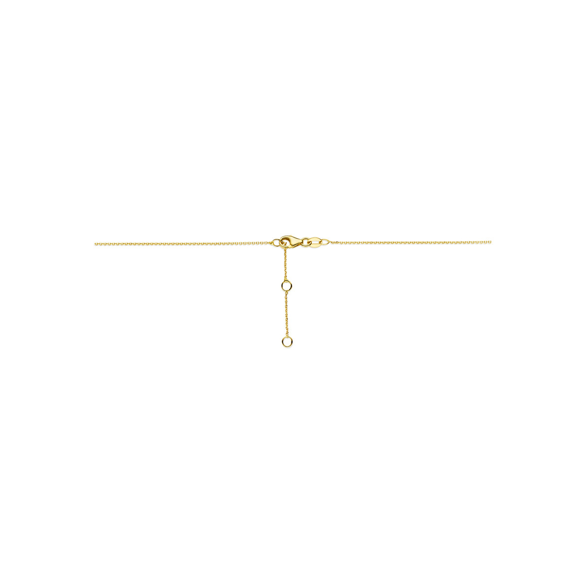 Gouden ketting met glanzende en lab grown diamanten cirkel 0.09 crt 0.9 mm breed - Lengte 40-42-44 cm