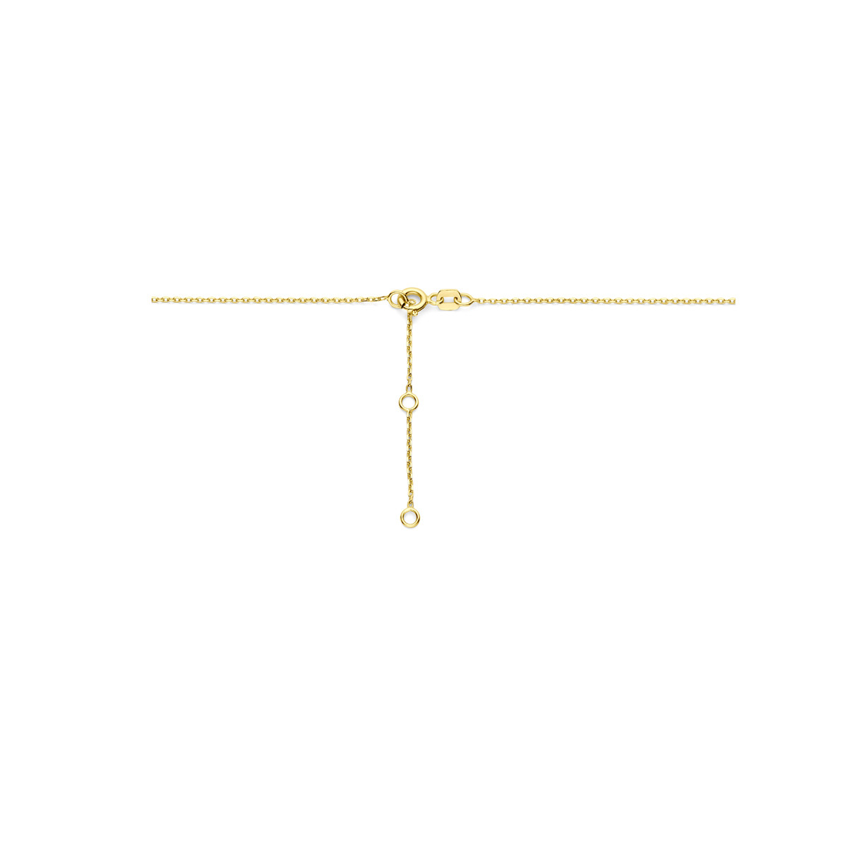 Gouden ketting met glanzende ovaaltjes en bolletjes - Lengte 41 cm, 43 cm, 45 cm