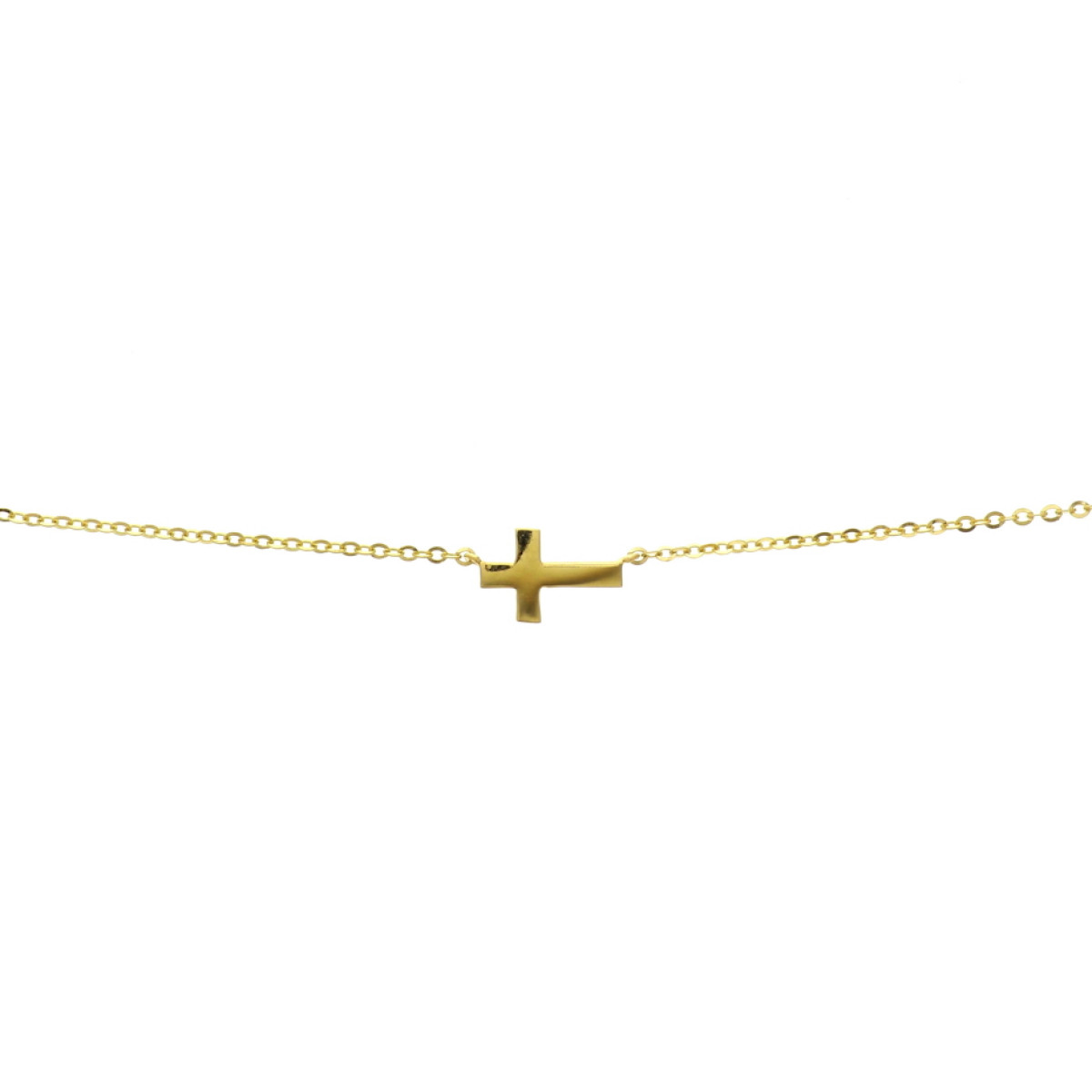 Gouden ketting met kruis
