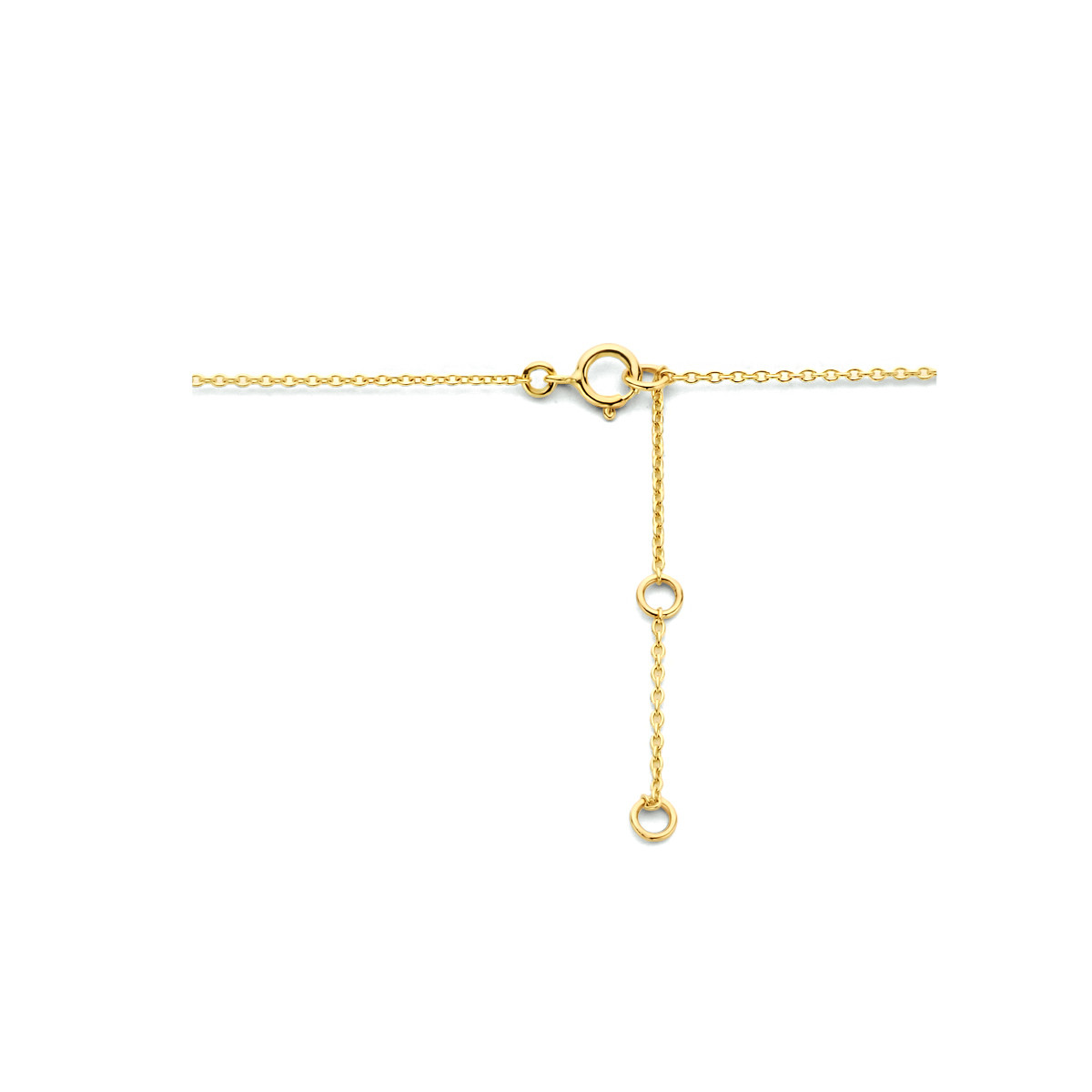 Gouden ketting met kruisje 40-44 cm