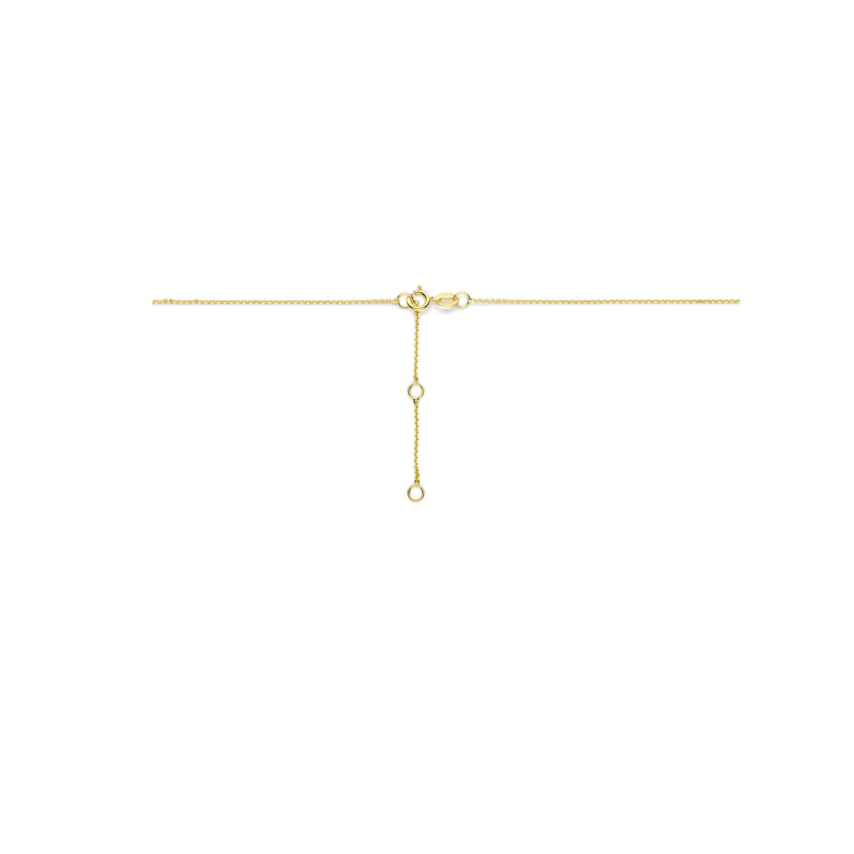 Gouden ketting met lieveheersbeestje van goud en emaille - Lengte 36 cm, 38 cm en 40 cm