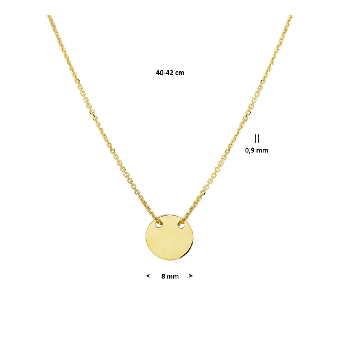 Gouden ketting met munt