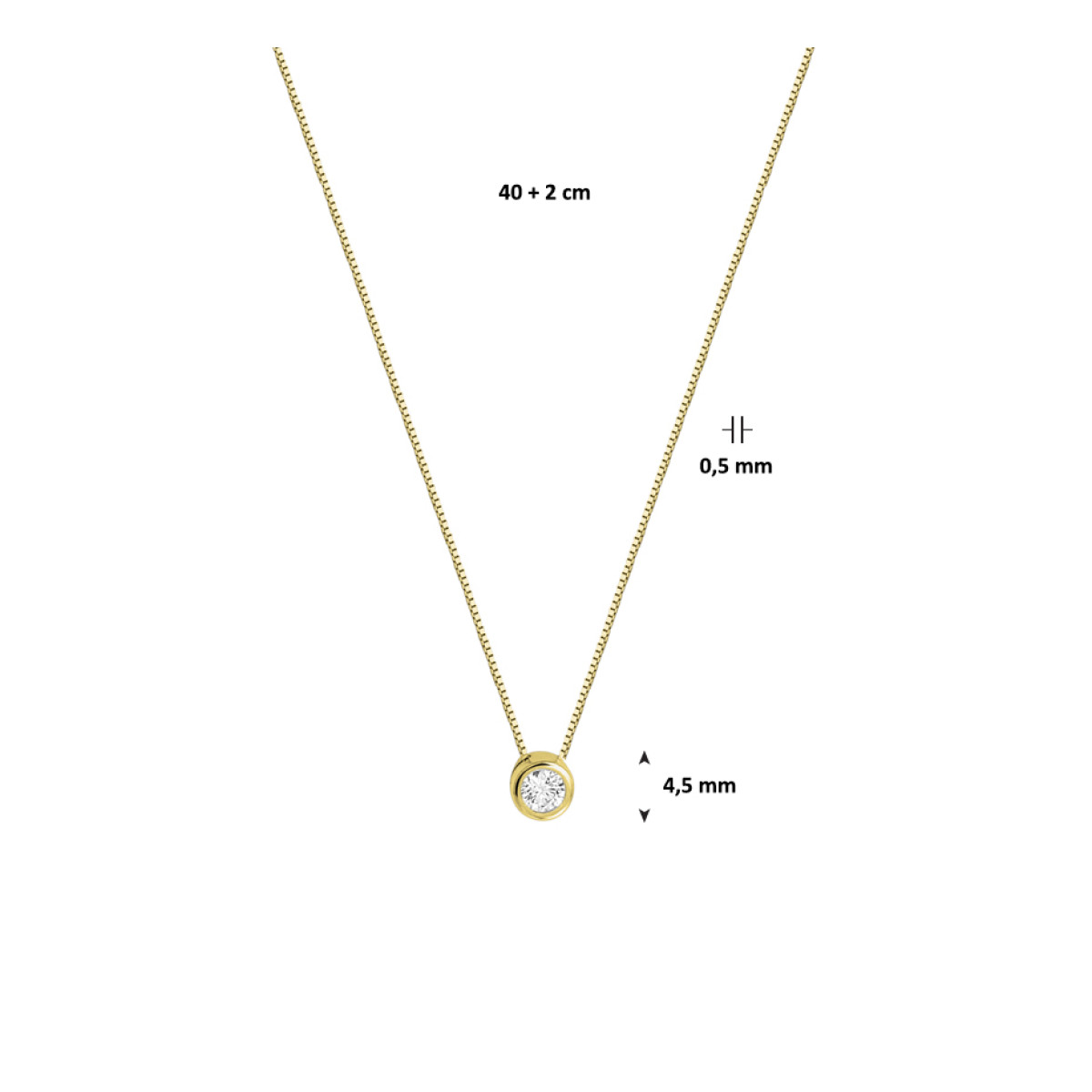 Gouden ketting met rondje Venetiaans