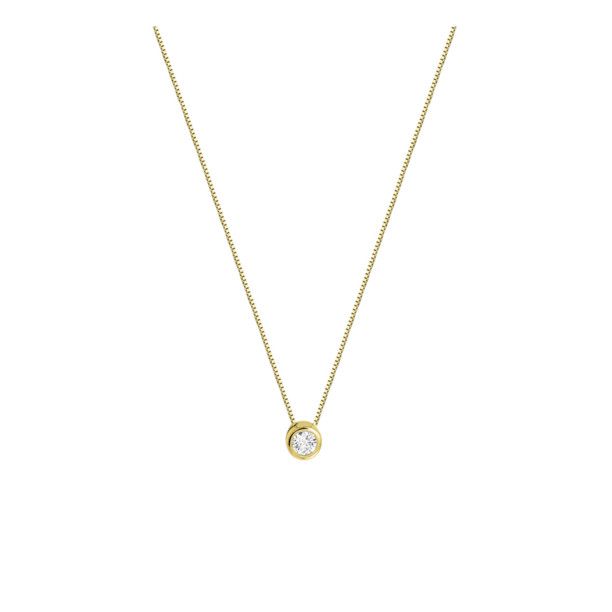 Gouden ketting met rondje Venetiaans