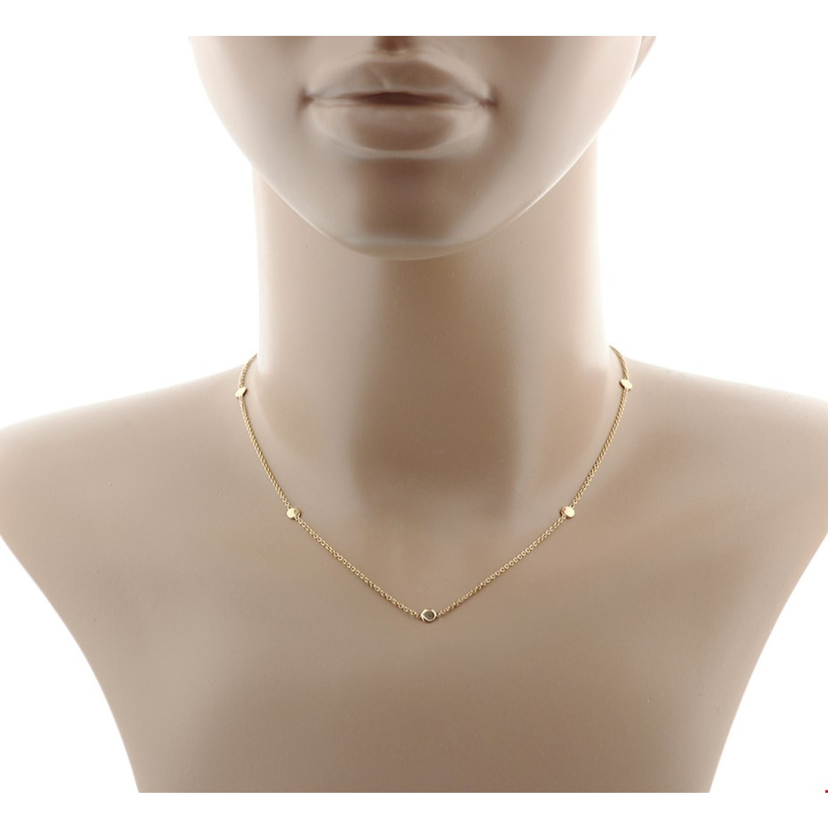 Gouden ketting met rondjes 4 mm