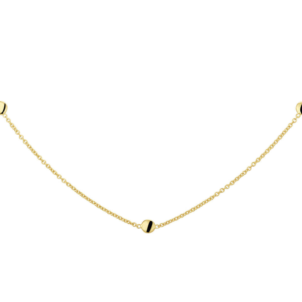 Gouden ketting met rondjes 4 mm