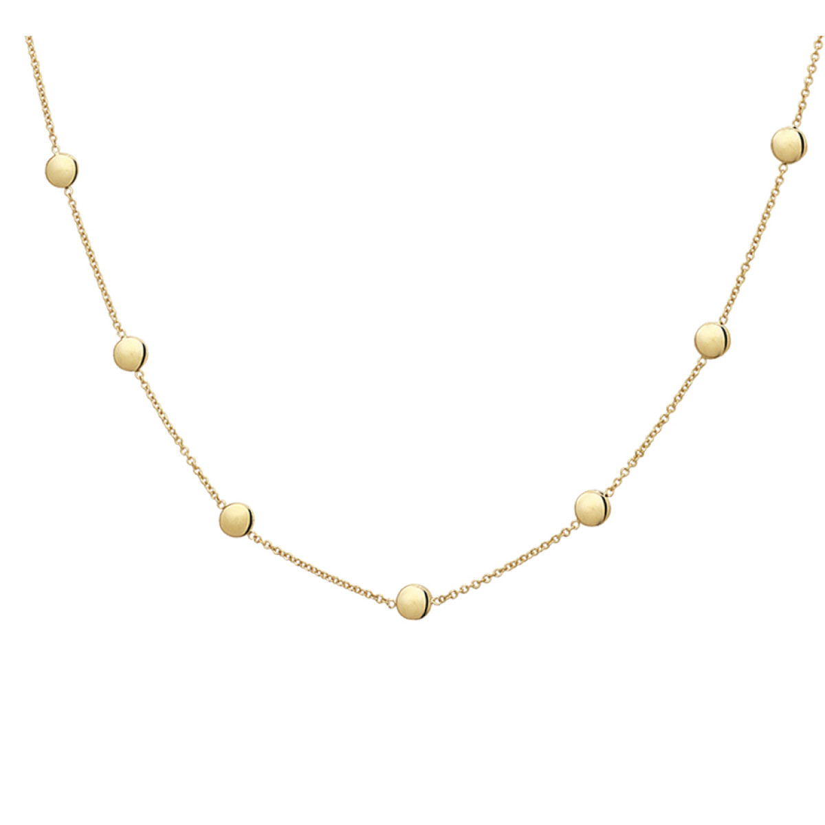 Gouden ketting met rondjes 5 mm