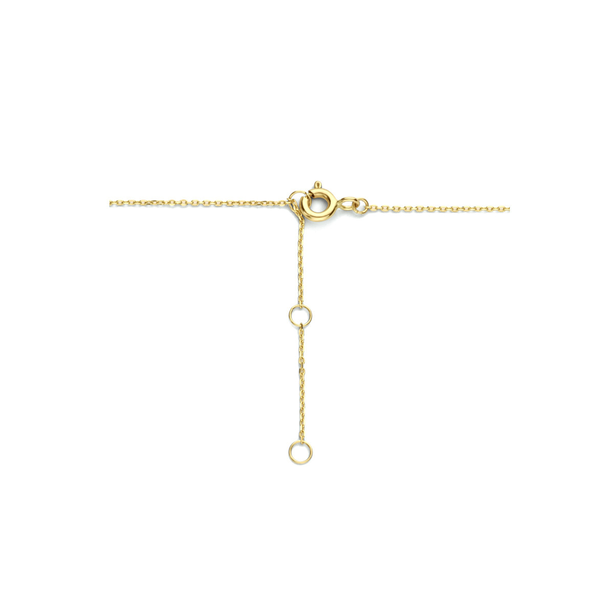 Gouden ketting met transparante zirkonia briljant geslepen - Lengte 40-42-44 cm
