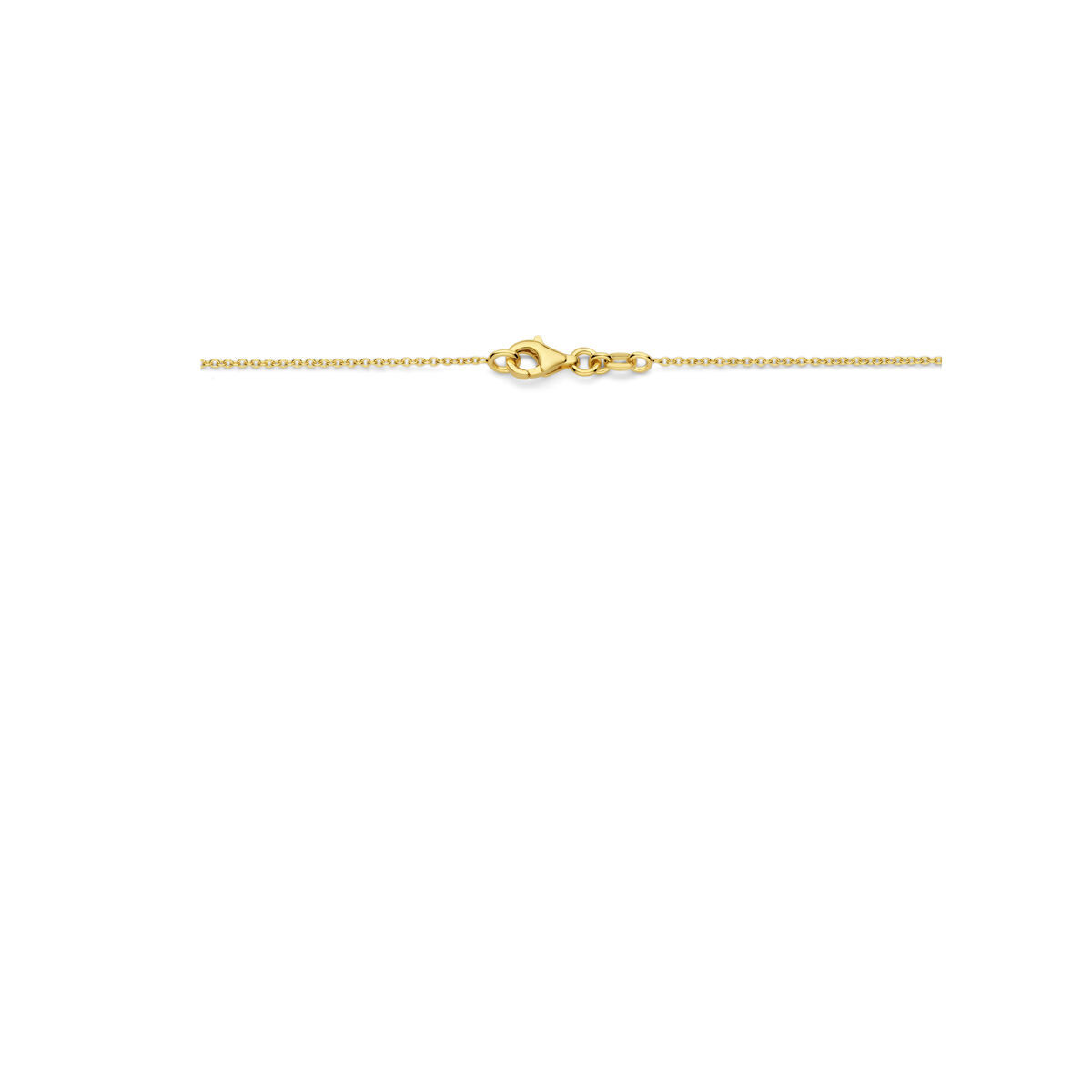 Gouden ketting met twee lagen en blauwe topaas edelstenen - Lengte 45 cm