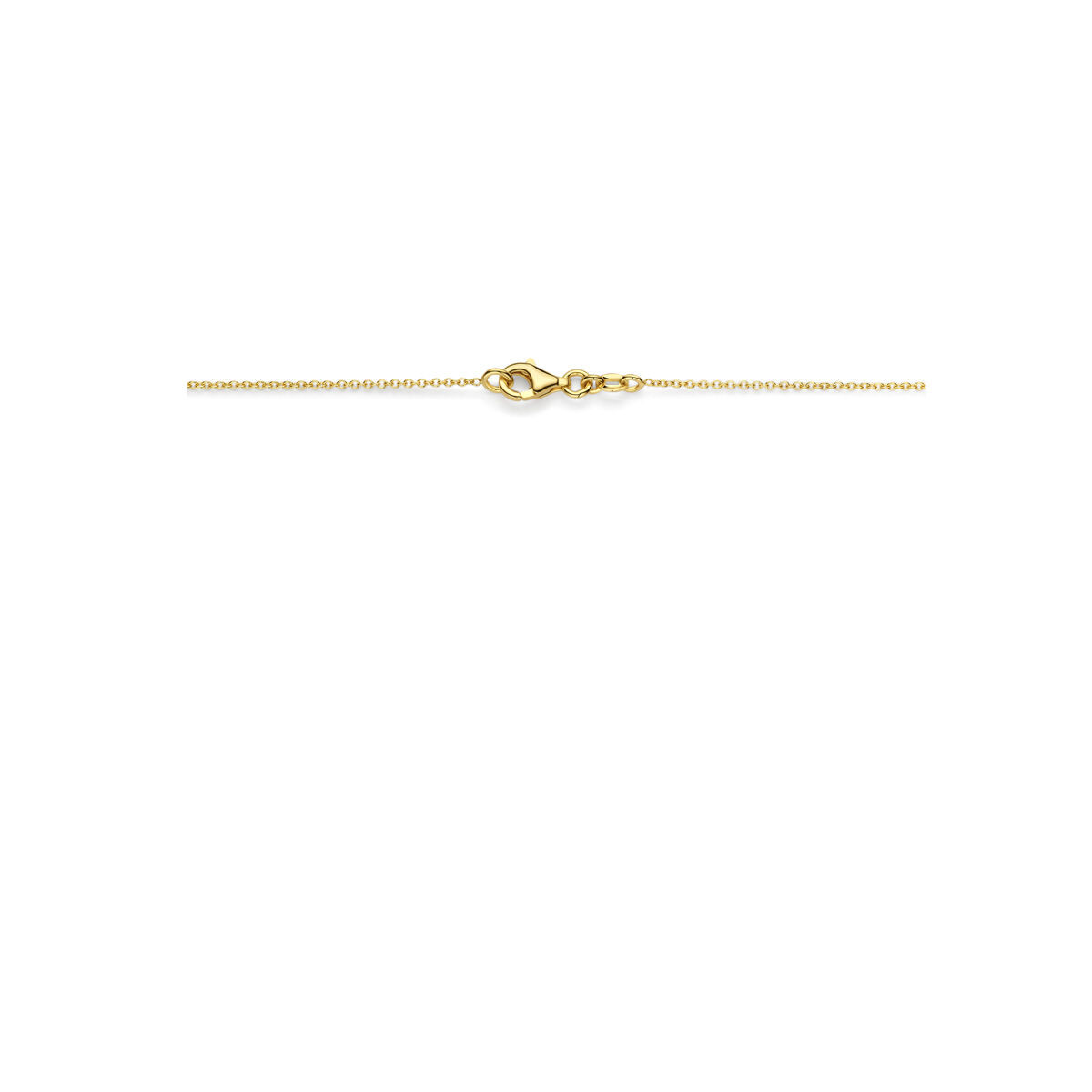 Gouden ketting met twee lagen en glanzende ovaaltjes - Lengte 45 cm