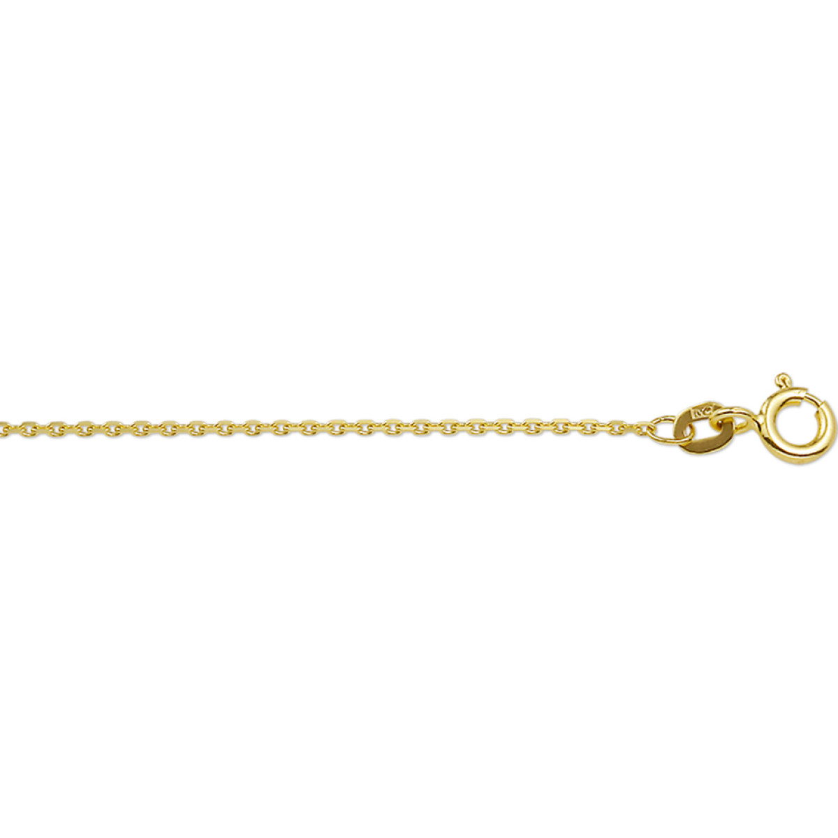 Gouden ketting zonder hanger anker geslepen 1 mm