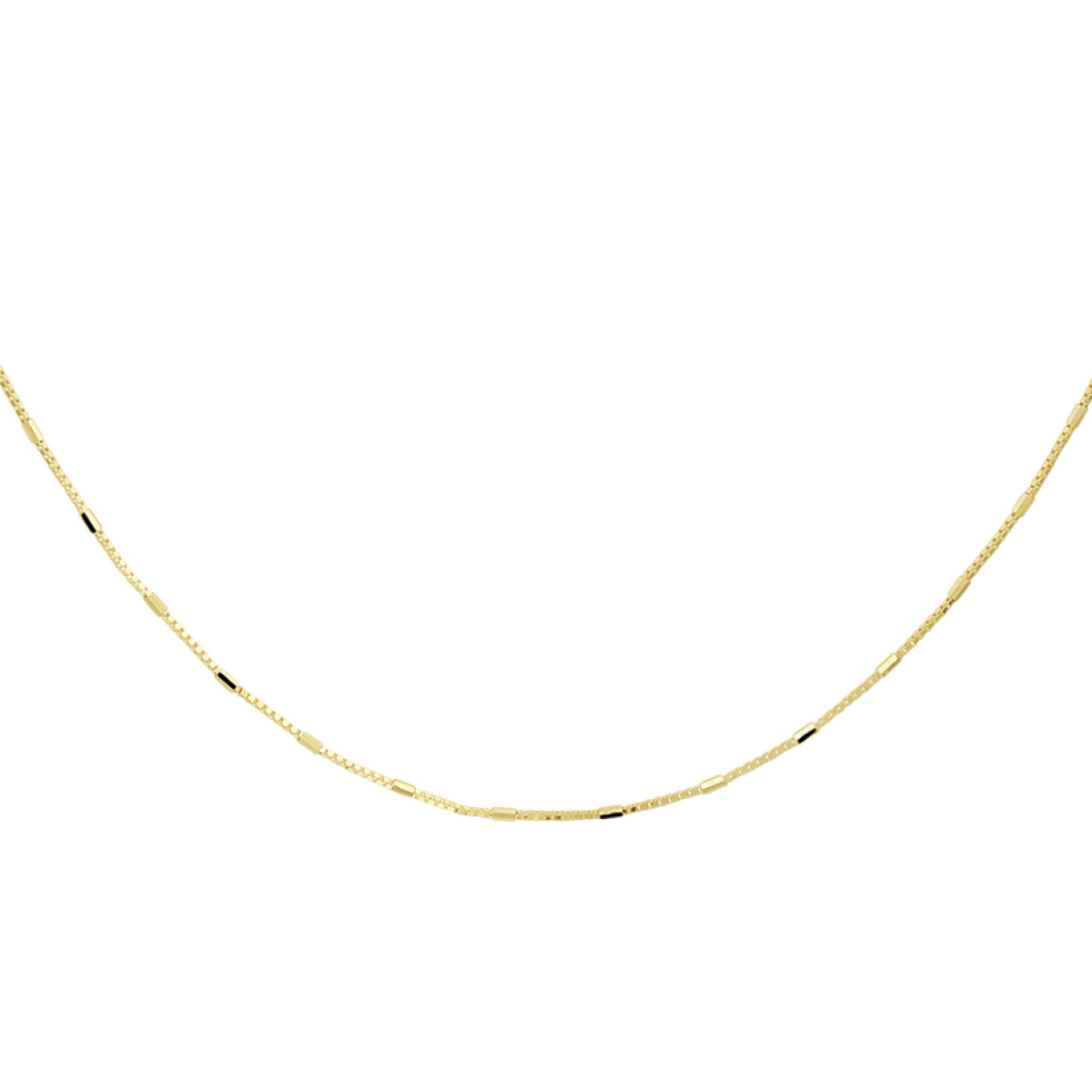 Gouden ketting zonder hanger Venetiaans met staafjes 45 cm