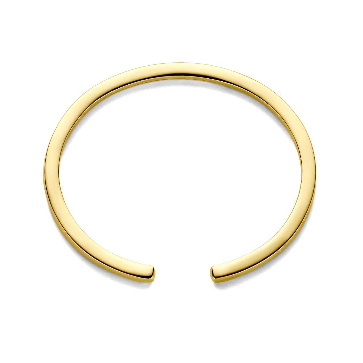 Gouden klemarmband 14-karaat en glanzend 4 mm breed - Diameter 62 mm