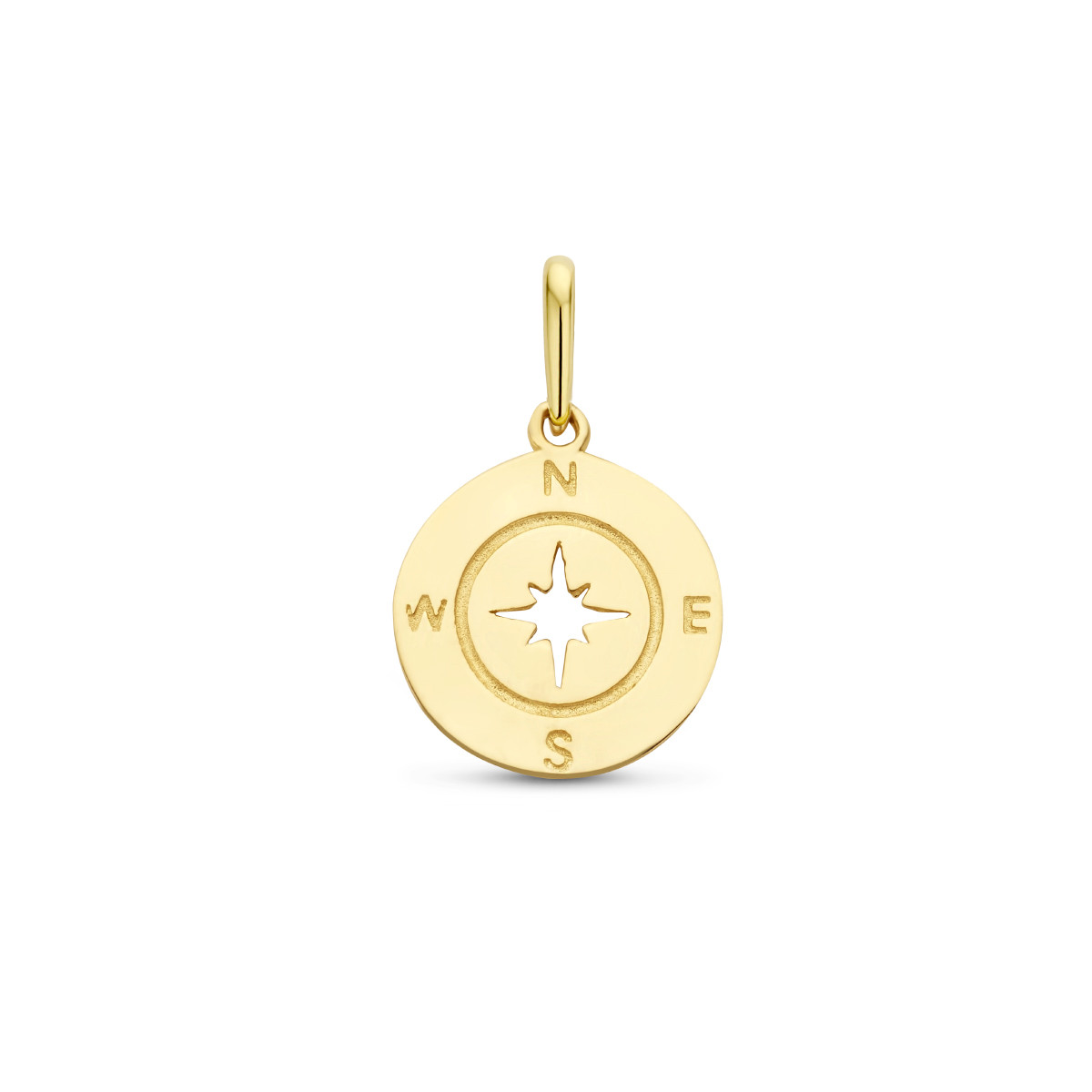 Gouden kompas hanger - 11.5 mm x 18 mm