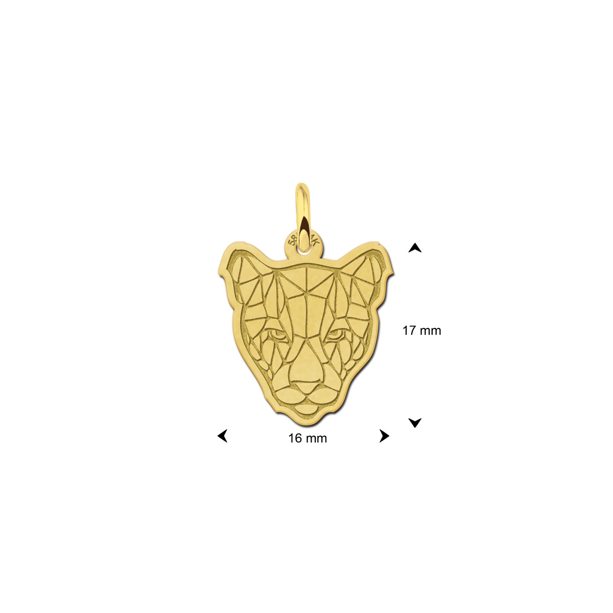 Gouden luipaard hanger
