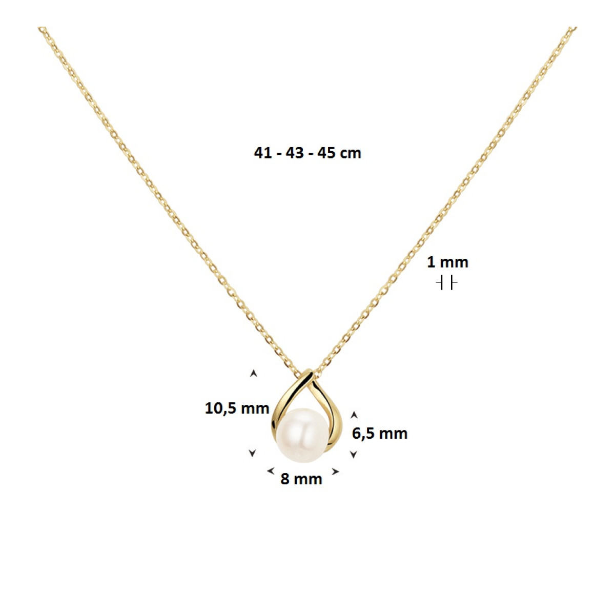 Gouden parelketting