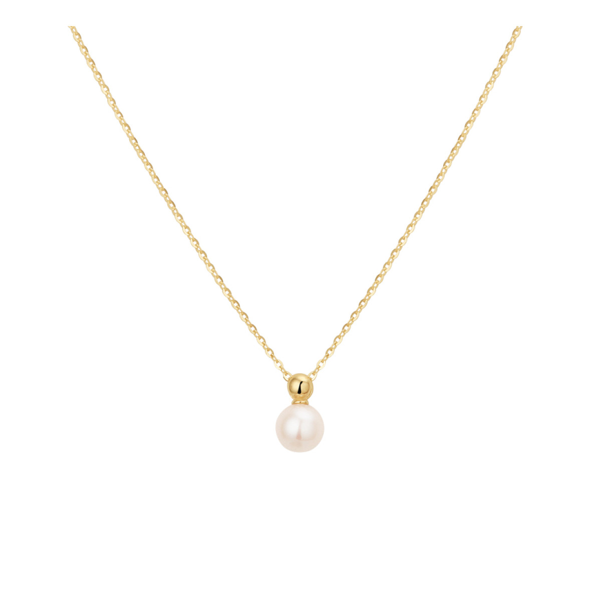 Gouden ketting met hanger parel