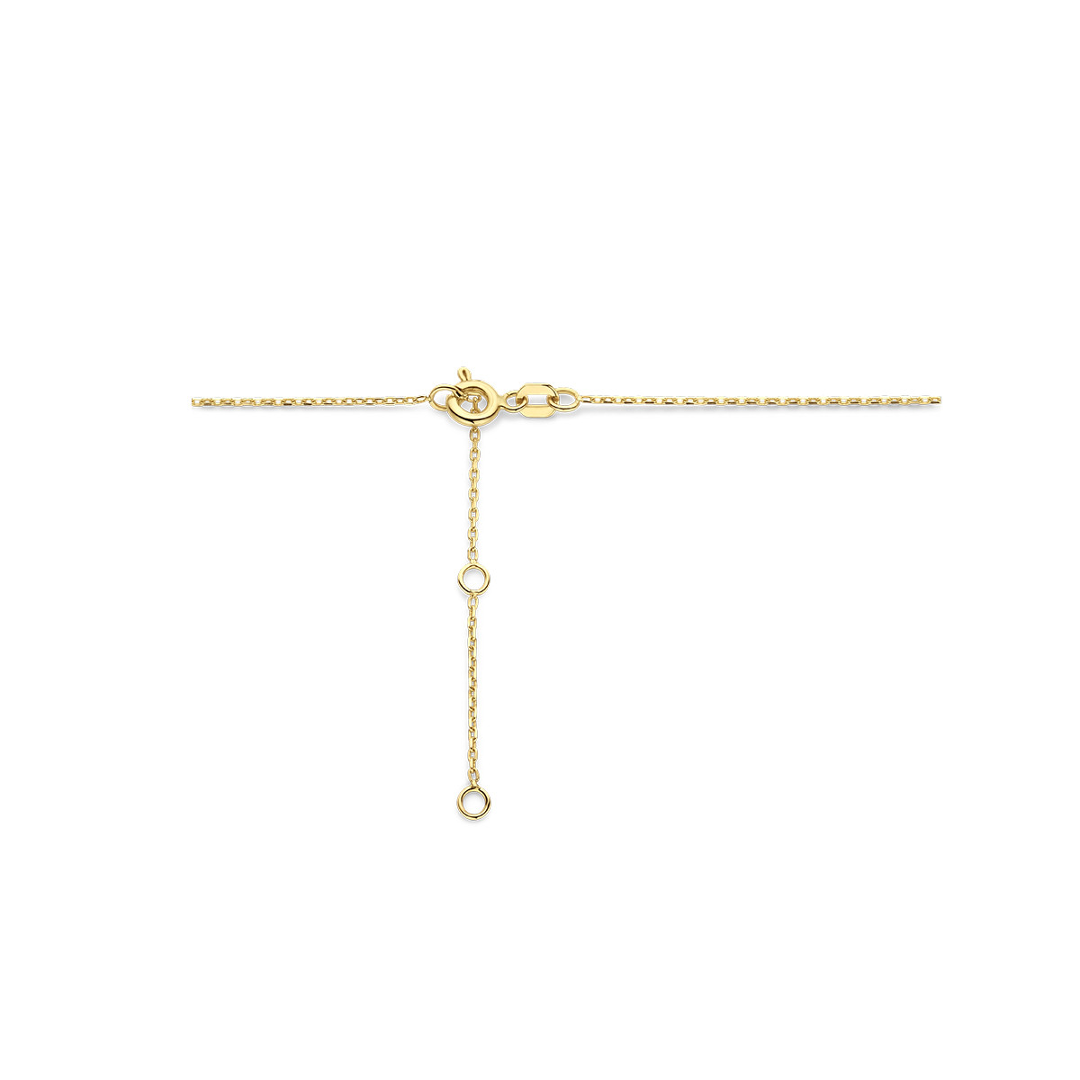 Gouden parelketting met een losse barokke parel - Lengte 40-42-44 cm