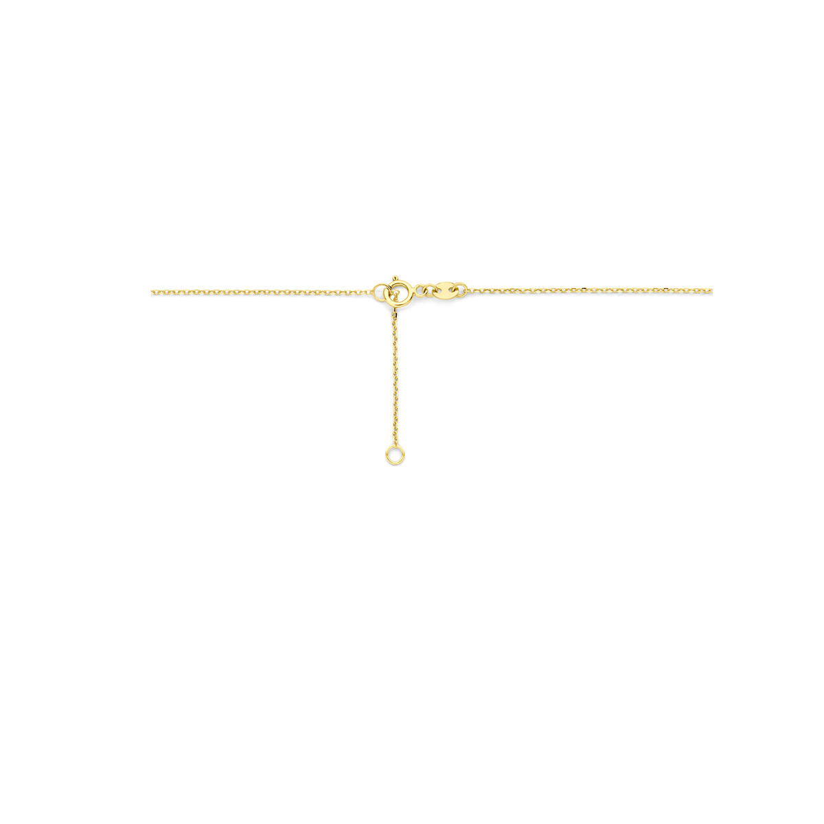 Gouden parelketting met kleine glanzende bolletjes - Lengte 42 cm, 45 cm