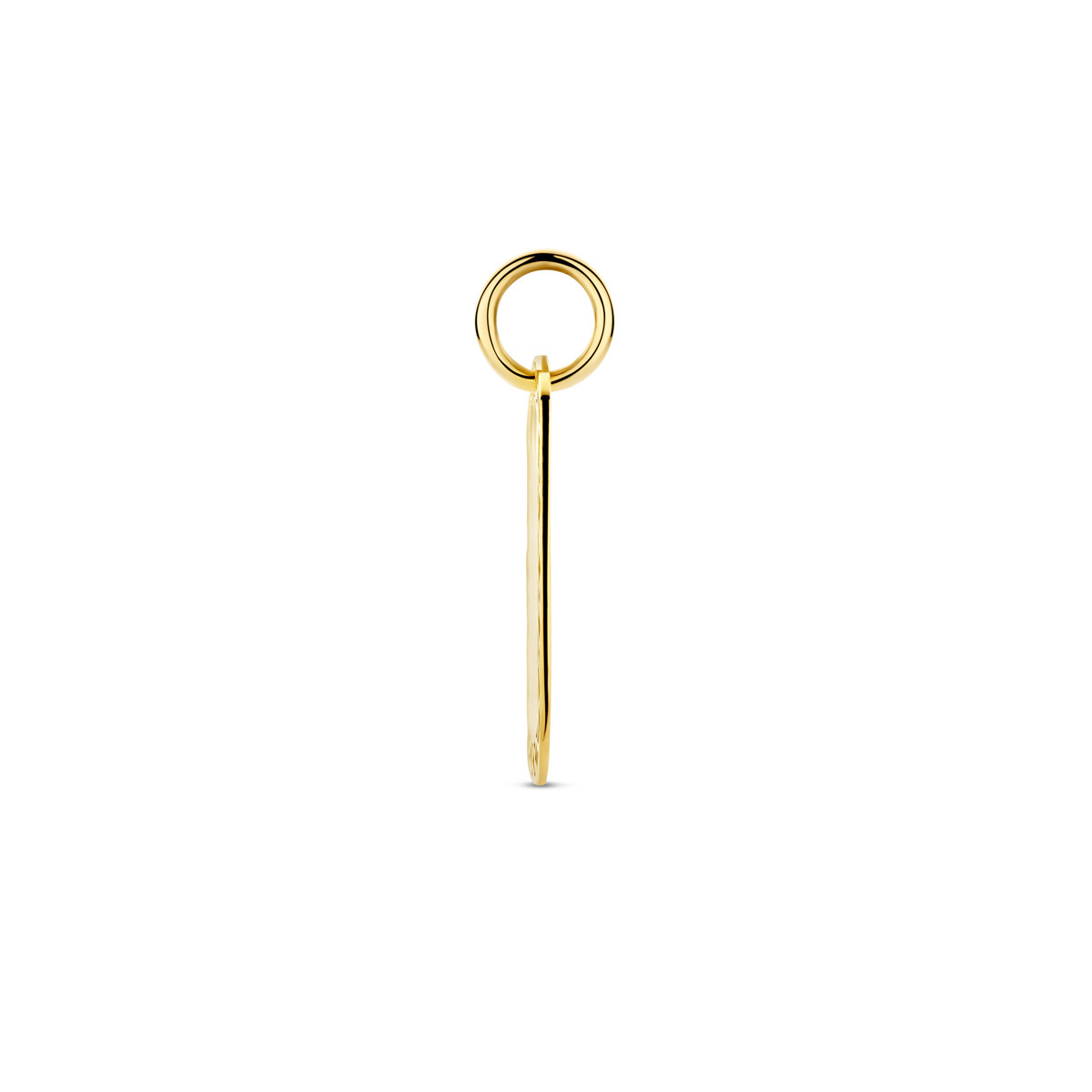 Gouden rechthoekige graveerhanger met bewerkte rand - 13 mm x 24 mm