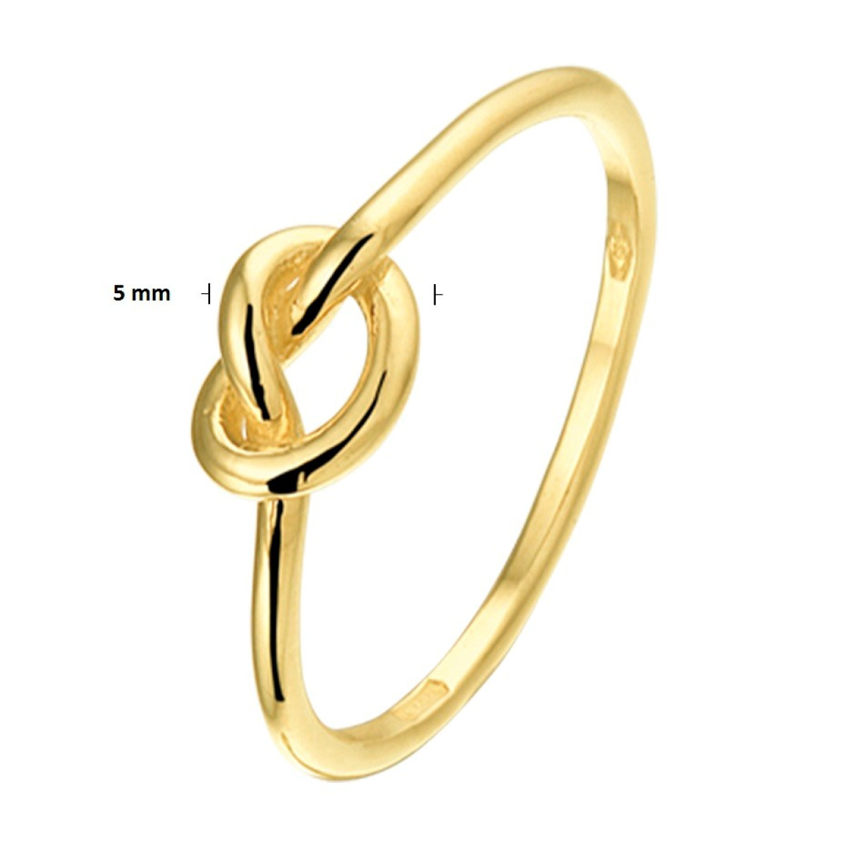 Gouden ring 14-karaat met knoopje