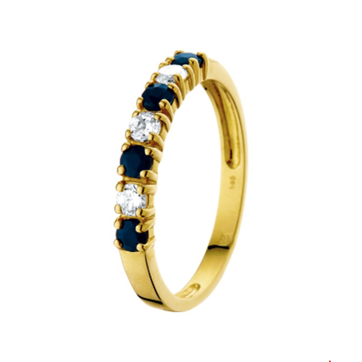 Gouden ring met edelsteen saffier