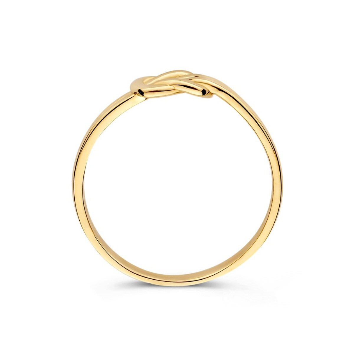 Gouden ring met knoop 5 mm breed