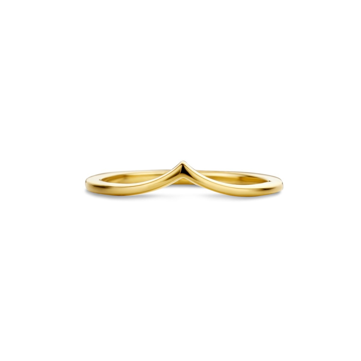 Gouden ring met v-boog