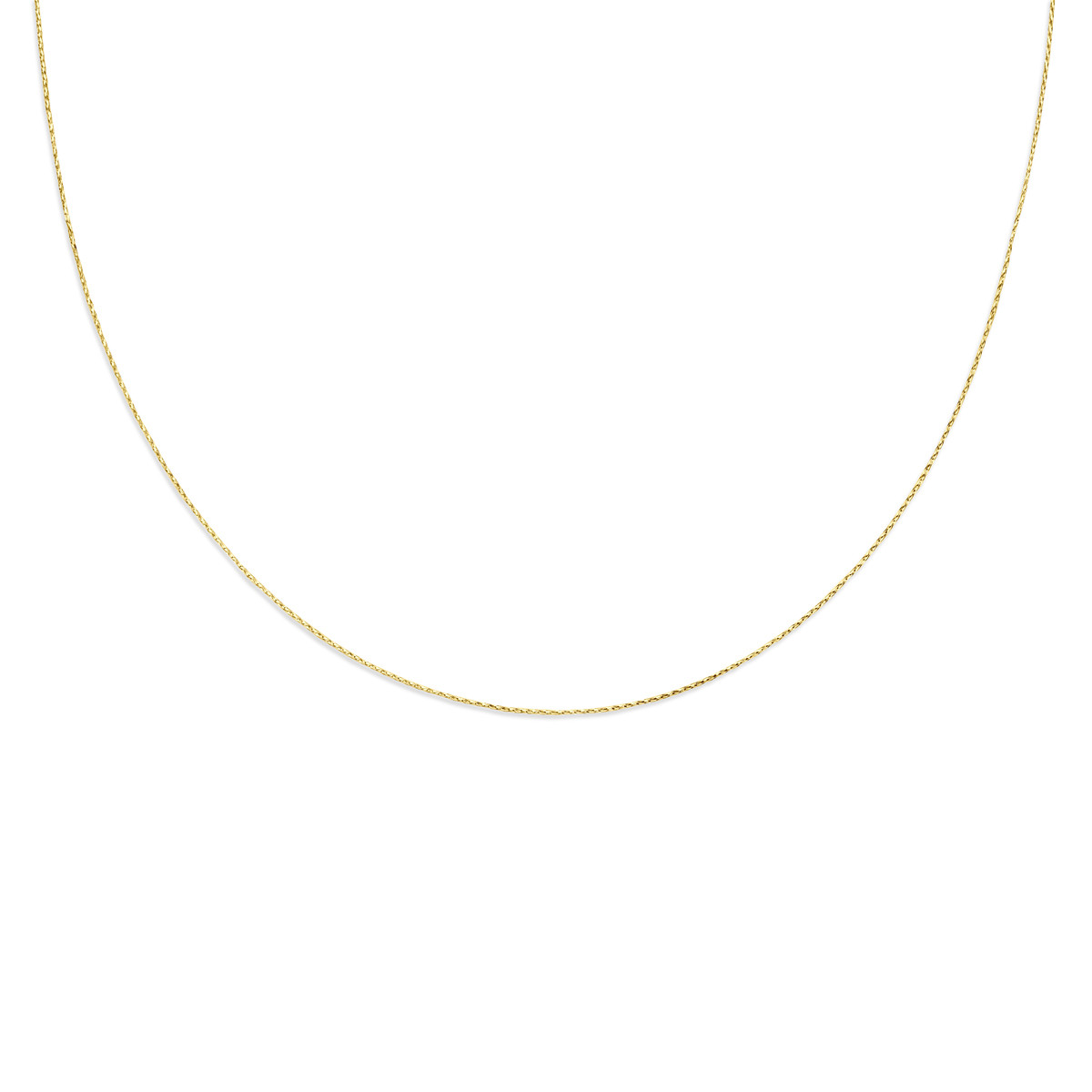 Gouden schakelketting 14-karaat glanzend 1 mm - Lengte 40 t/m 44 cm
