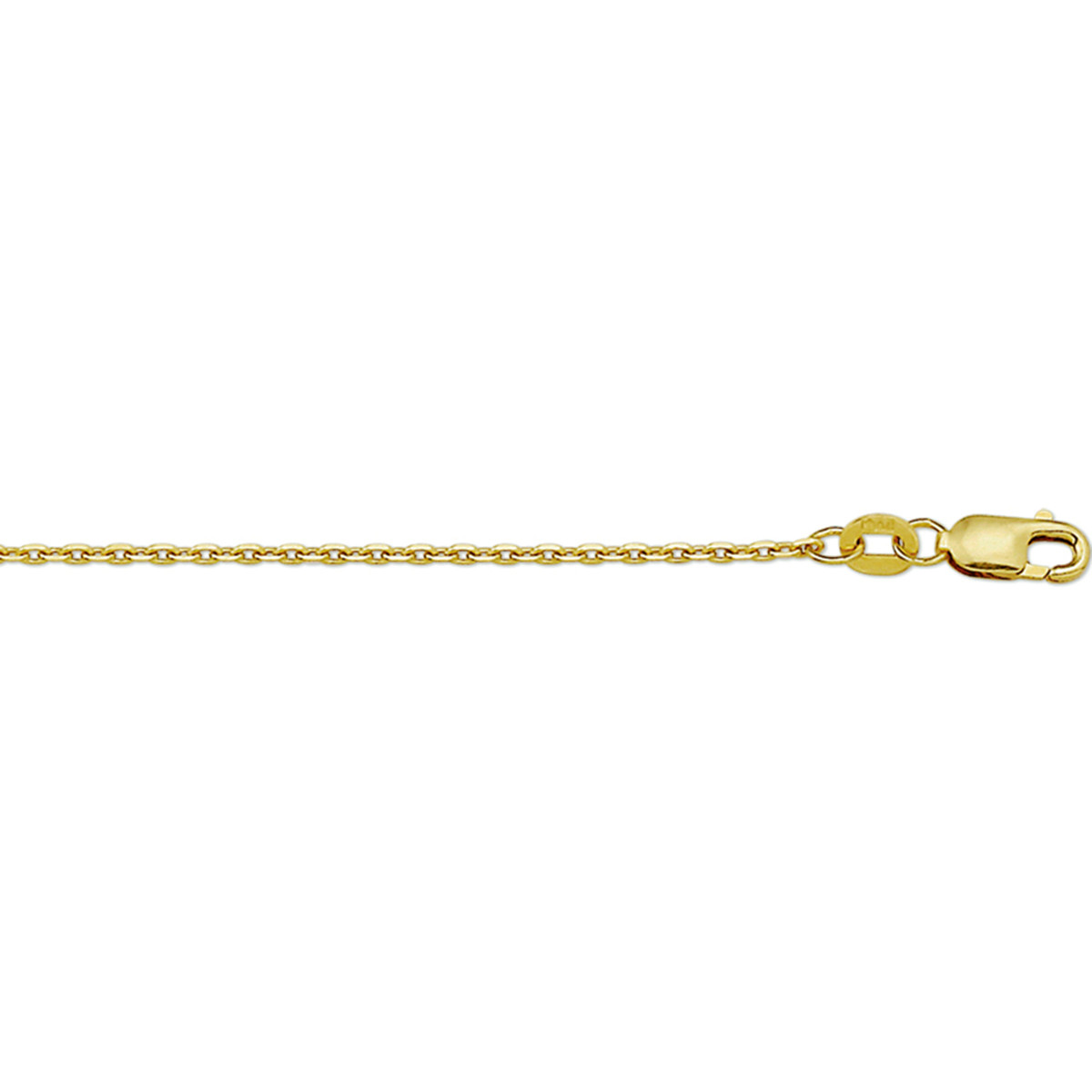 Gouden schakelketting anker 1.3 mm