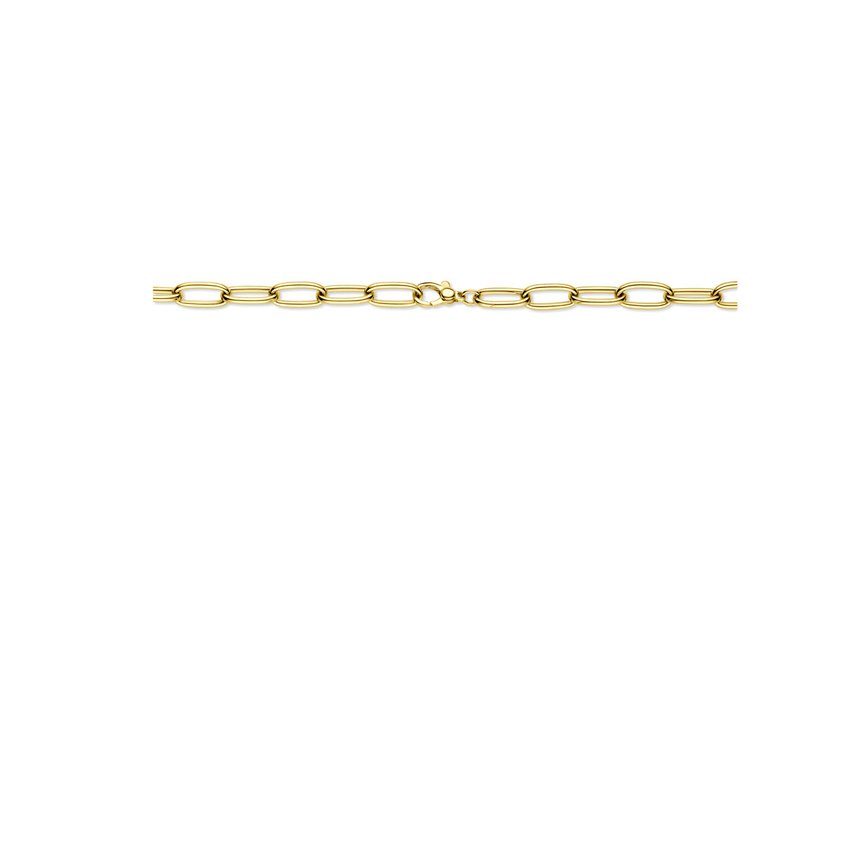 Gouden schakelketting glanzend met overige schakels 14-karaat - Lengte 45 cm
