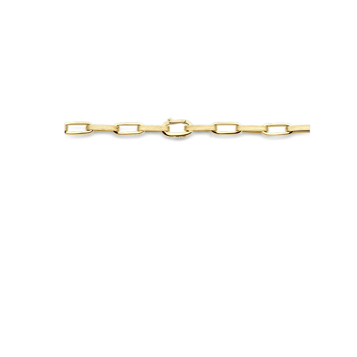 Gouden schakelketting met ankerschakel van 5.2 mm breed - Lengte 45 cm
