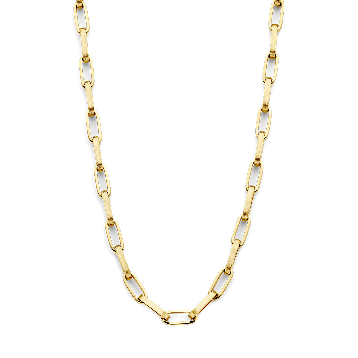 Gouden schakelketting met ankerschakel van 5.2 mm breed - Lengte 45 cm