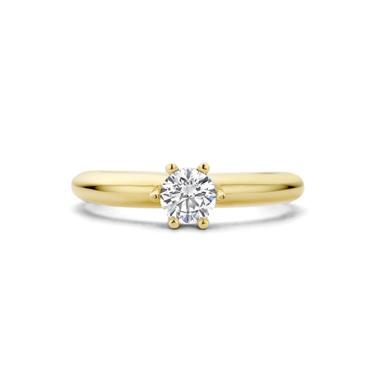 Gouden solitaire ring 14-karaat