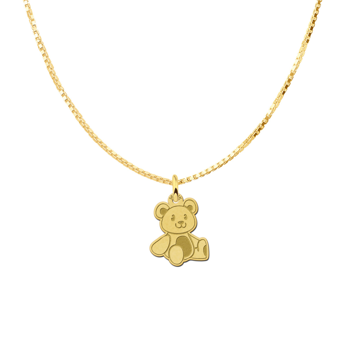 Gouden teddybeer hanger