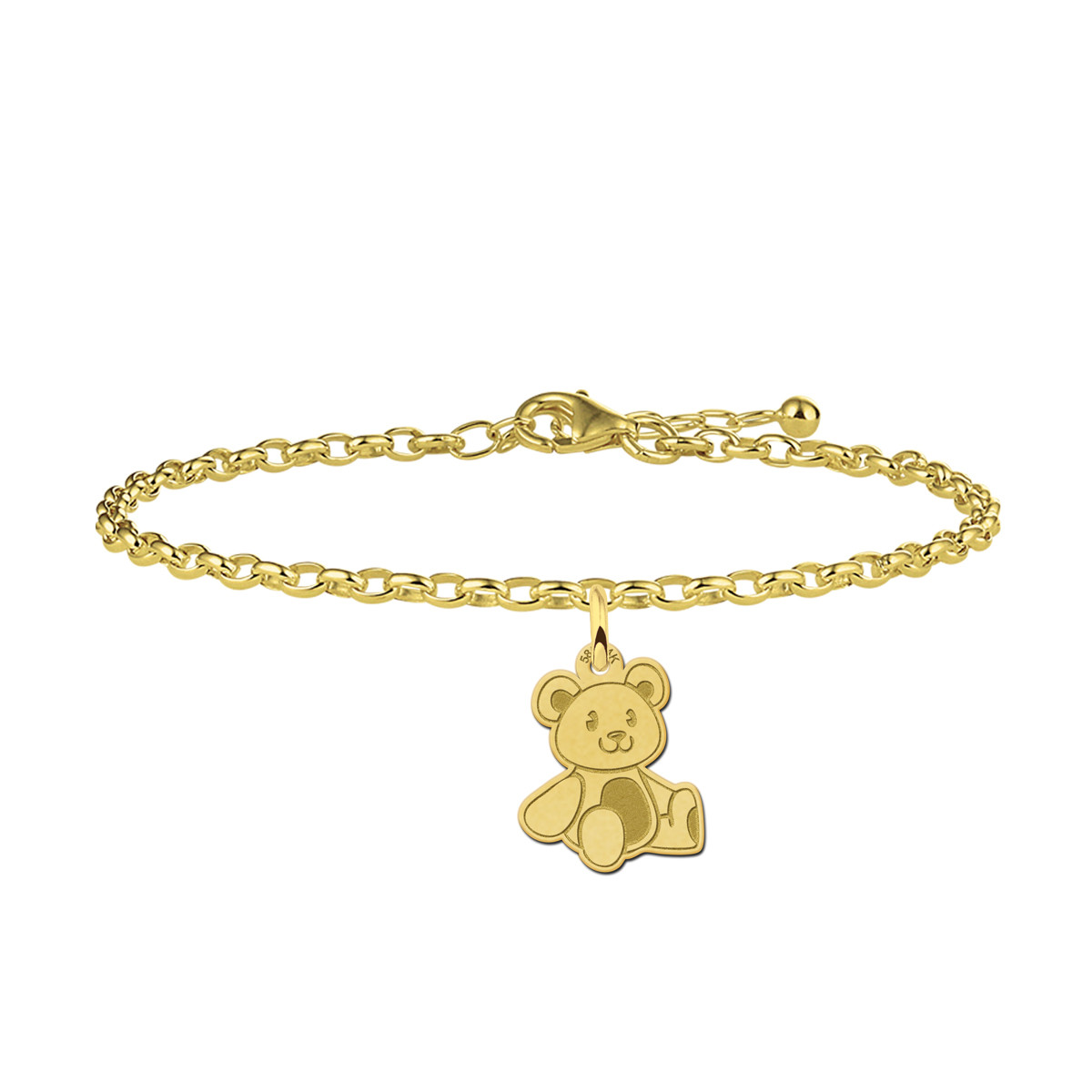 Gouden teddybeer hanger