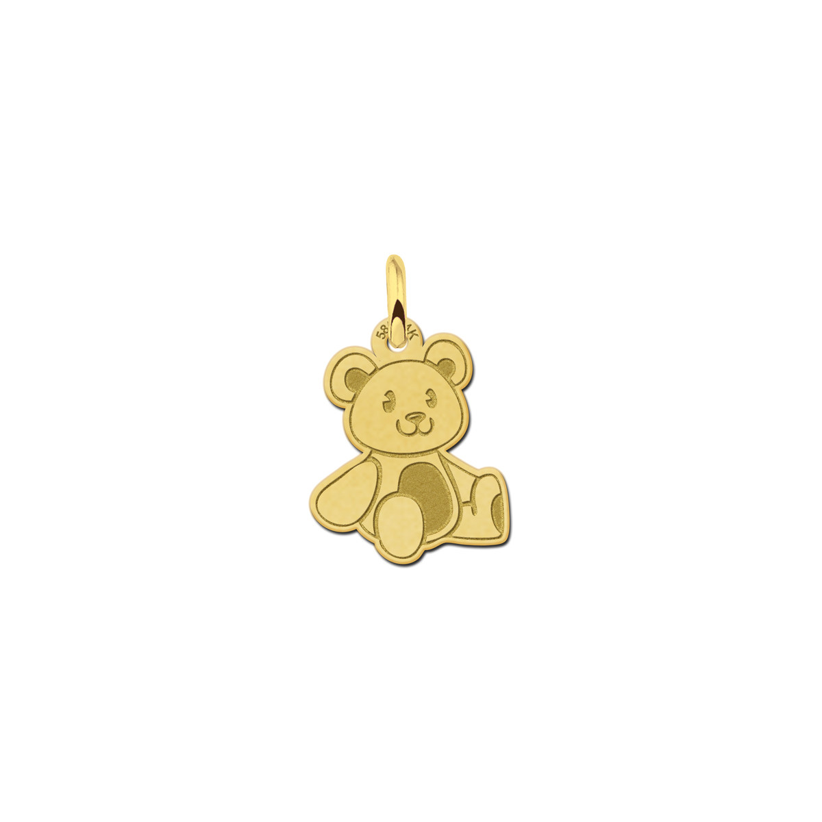 Gouden teddybeer hanger