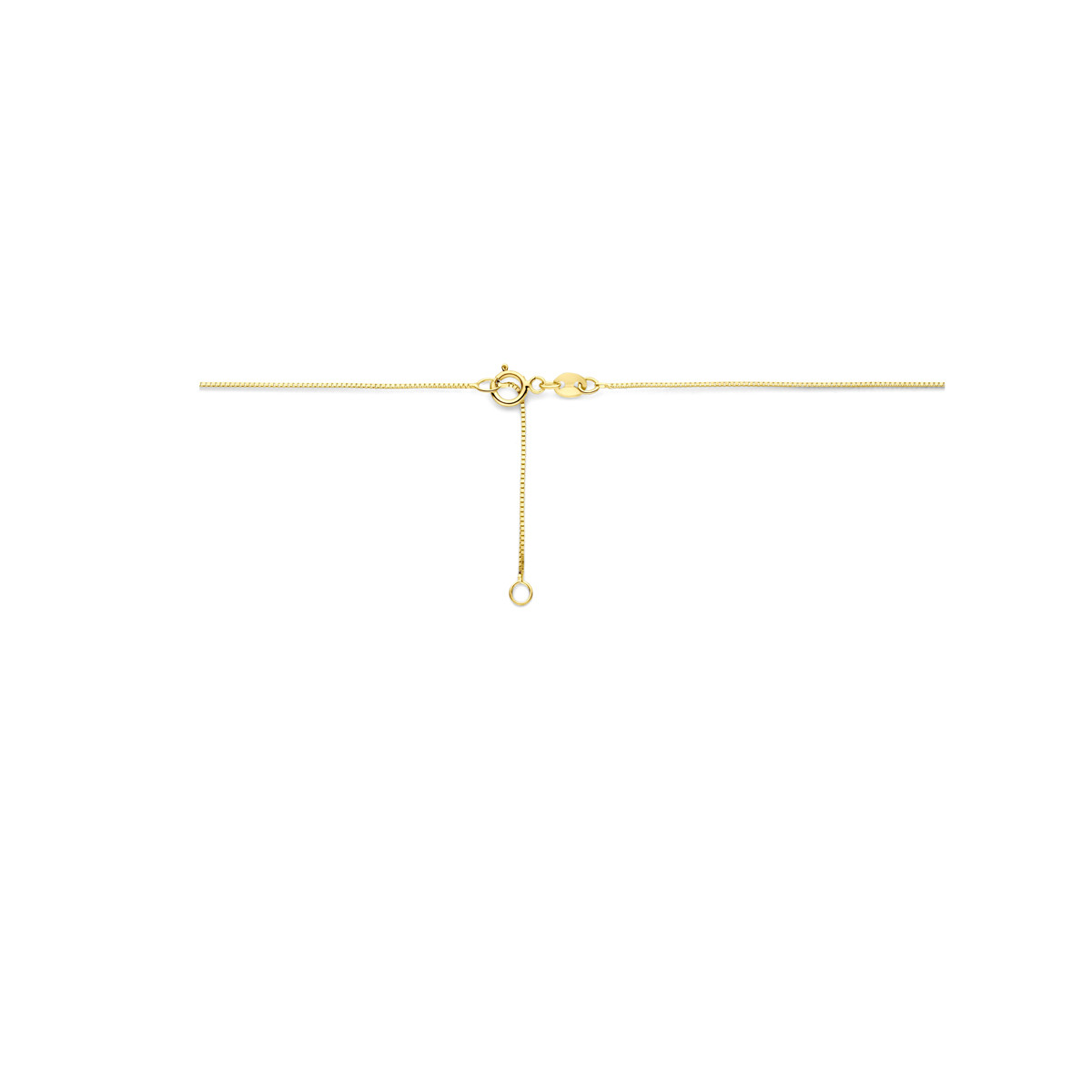 Gouden y-ketting met ronde witte zoetwaterparel - Lengte 42 cm, 45 cm