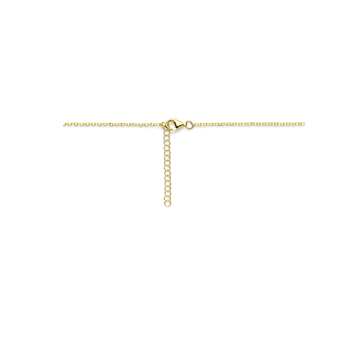 Goudkleurige ketting met open gedraaide cirkels 2 mm breed - Lengte 41-45 cm