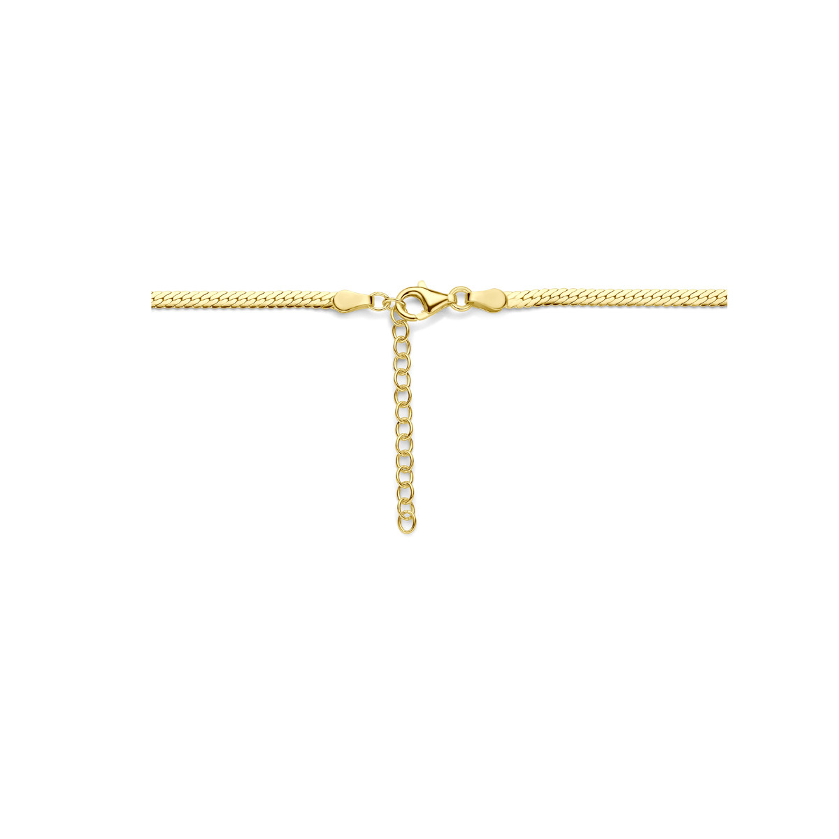 Goudkleurige schakelketting met gourmet schakels 2.6 mm breed - Lengte 40-44 cm
