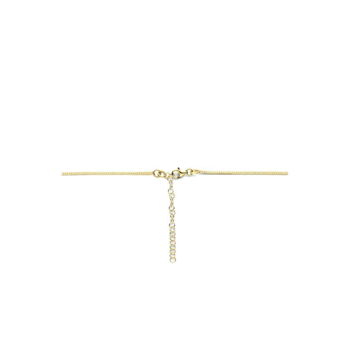 Goudkleurige snake chain schakelketting glanzend afgewerkt 1.7 mm breed - Lengte 40-45 cm