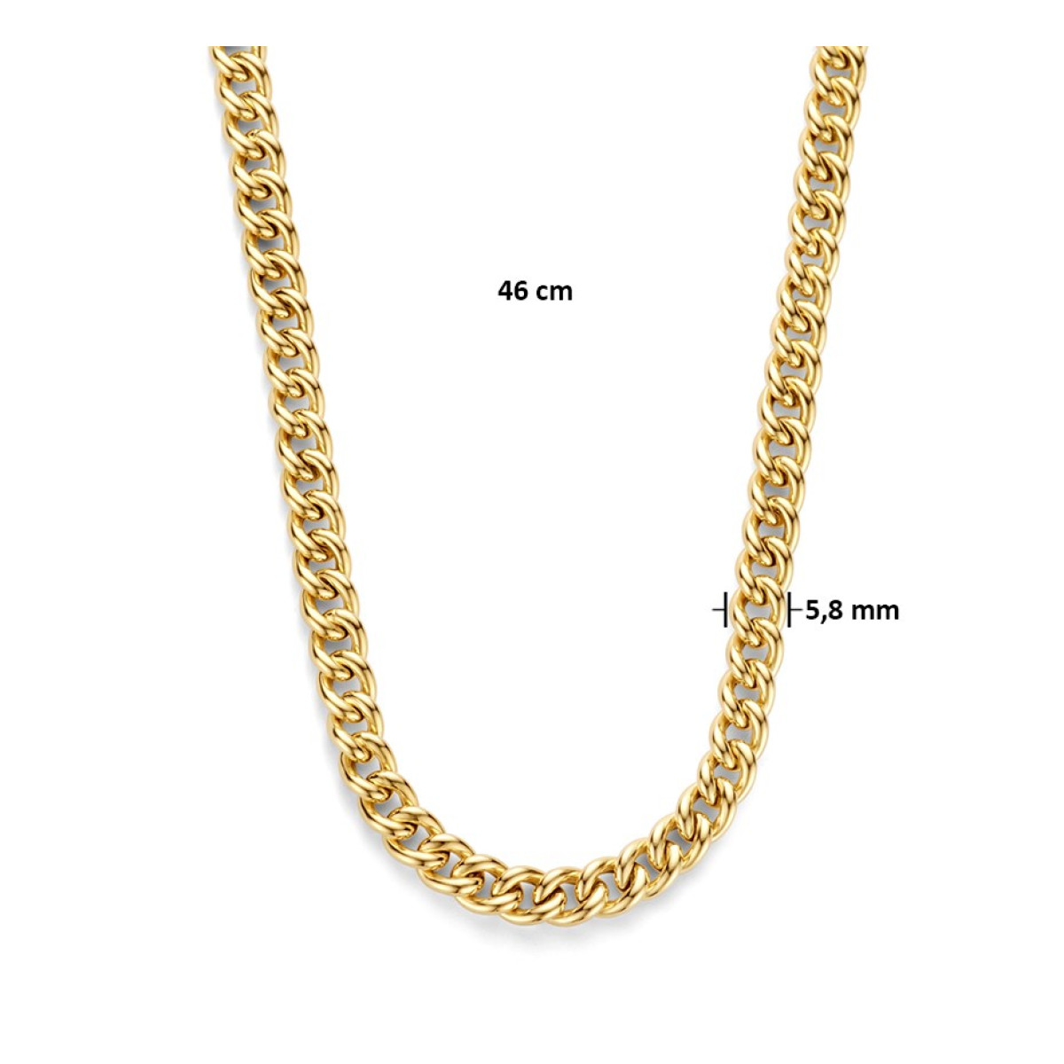 Gourmet schakel gold plated ketting 5.8 mm