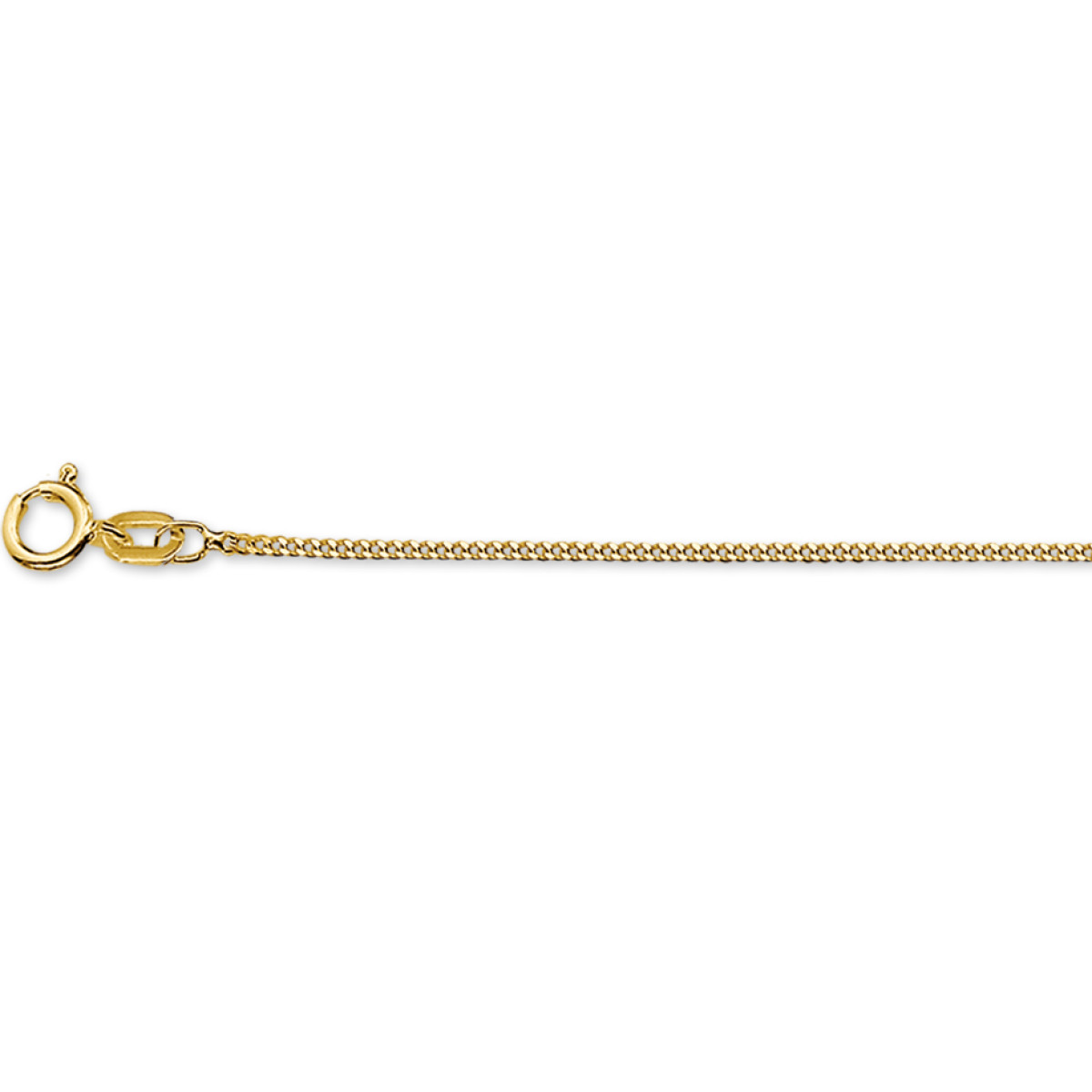 Gourmet schakel ketting goud 1 mm